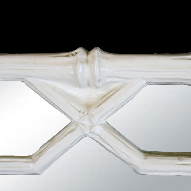 Late 20th Century Fretwork Faux Bamboo Mirror For Sale - Image 4 of 4