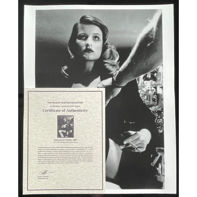 Printmaking Materials "Voyeurism, Los Angeles 1983" Vintage Silver Gelatin Print by Helmut Newton For Sale - Image 7 of 8