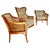 Mid-Century Modern Living Room Set in Fake Bamboo and Rattan from Giorgetti Italia, 1970s, Set of 3 For Sale - Image 3 of 18