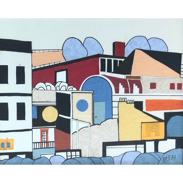 RPJ, Architecture, 1987, Collage & Mixed Media on Paper, Framed For Sale - Image 9 of 9