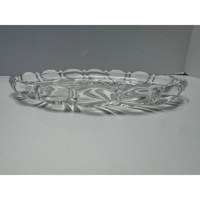 Mikasa Mid 20th Century Mikasa Peppermint Clear German Crystal Sweet Dish For Sale - Image 4 of 5