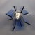Metal Blue Glass Plate Pendant Light by Antonio Lupi, 1970s For Sale - Image 7 of 18