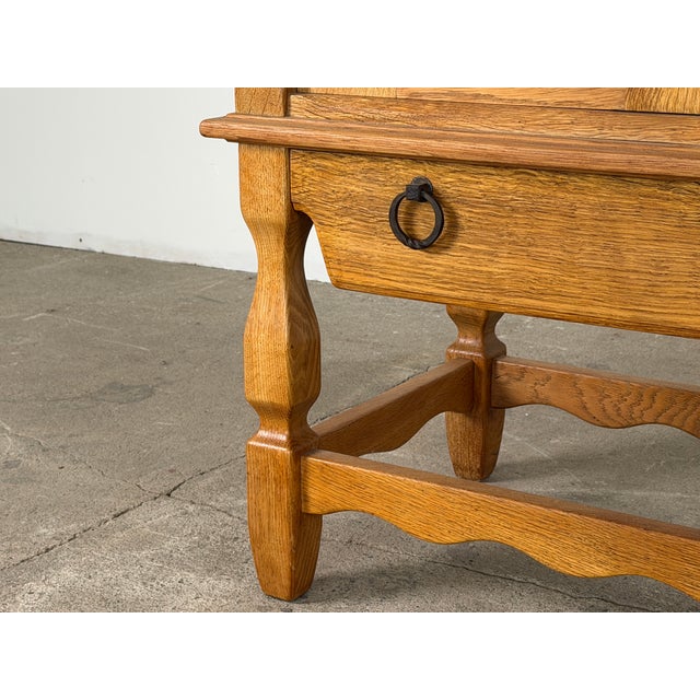 Scandinavian Modern Oak Two-Door Cabinet by Henning Kjærnulf, 1960s For Sale - Image 9 of 13