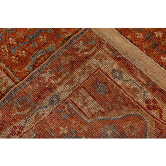 Turkish Antique Turkish Oushak Rug For Sale - Image 3 of 8