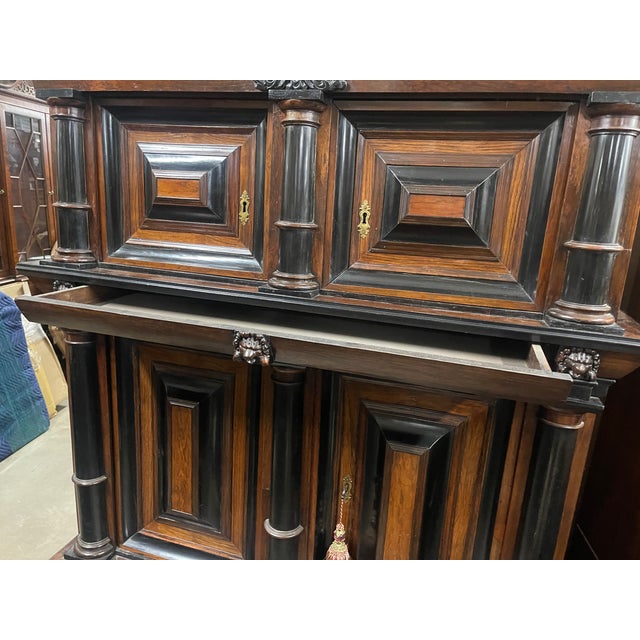 17th Century Dutch Baroque Revival Kussenkast Armoire Cabinet For Sale - Image 13 of 14