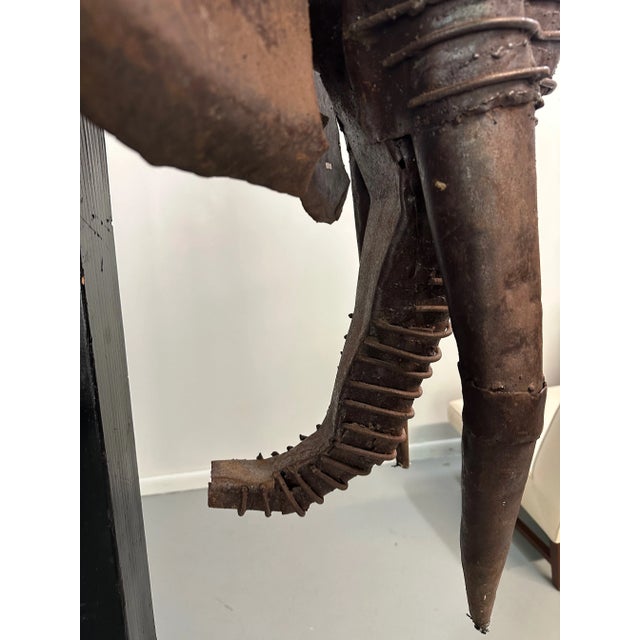 Metal Elephant Head Sculpture by by Renown Kenyan Artist Kioko Mwitiki For Sale In Philadelphia - Image 6 of 12