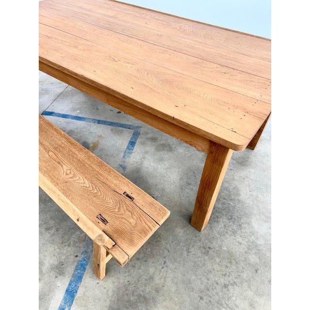 Vintage Farmhouse Table in Oak, 1940s For Sale - Image 14 of 15