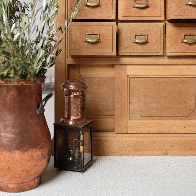Brown Late 19th Century French Oak Bank Office Filing Cabinet For Sale - Image 8 of 14