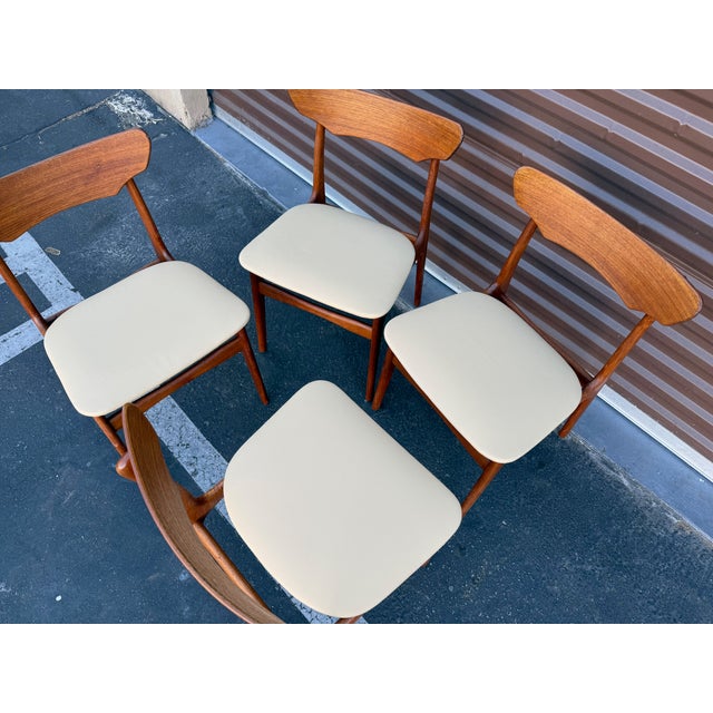 1950s Vintage Danish Modern Teak Dining Chairs From Schionning and Elgaard For Sale - Image 5 of 5