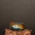 Glass Snuff Bottle — Hand-Painted Ox Motif, Blue Enamel & Red Floral Detail, Wood Stand For Sale In Los Angeles - Image 6 of 9