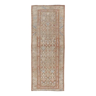 Antique Kurdish Runner in Soft Tones in Wool With All-Over Tribal Design 3'0 X 8'1 For Sale