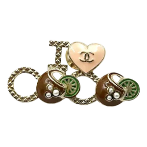 Chanel Gold Pink Brown I Love CoCo Pin
