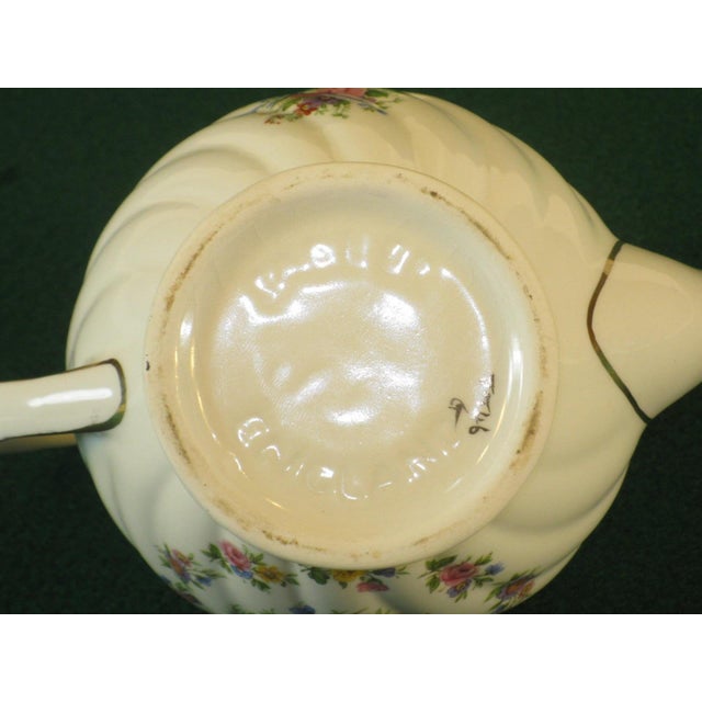 Vintage Rose Tea Pot, by Sadler England, Beautiful Fine Porcelain, Signed Stamped For Sale - Image 6 of 12