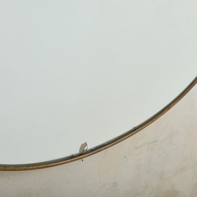 Italian Brass Shield Shape Wall Mirror No. 08, 1970s For Sale - Image 4 of 10
