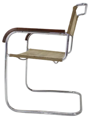 Bauhaus Chrome B34 Armchair by Marcel Breuer for Mücke & Melder, 1930s