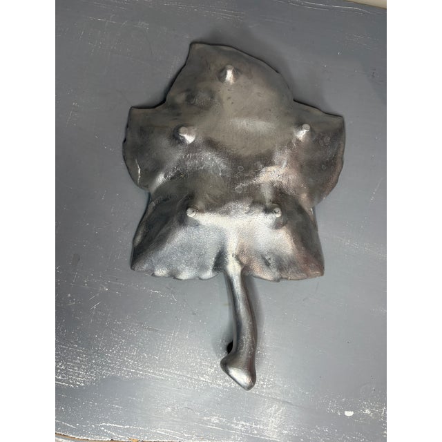 Vintage Cast Aluminum Leaf Bowl, Attributed to Bruce Fox For Sale - Image 9 of 9