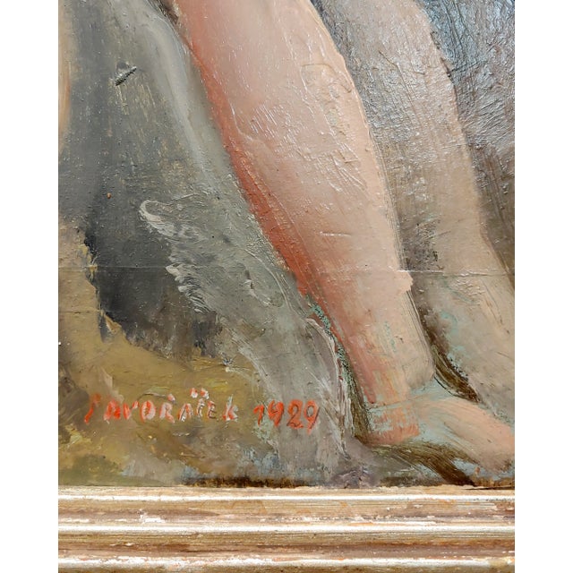 1929 Three Nude Female Figures -Early Fauvism Oil Painting For Sale In Los Angeles - Image 6 of 9