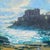 Southern France by Christopher Clark | Oil on Artefex ACM panel of a coastal landscape with a building For Sale