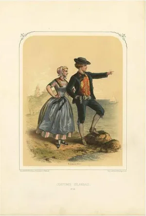 A. Lacouchie, Costume of Zealand, Netherlands, 1850, Print