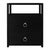 Spritely Home Accent Furniture Lark 21 in. W Wood 2 Drawer Nightstand with Open Storage Shelf, Washed Black For Sale - Image 4 of 8