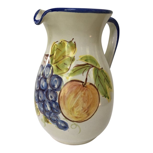 Vintage Vietri Italian Hand Painted Blue and White Fruit ...