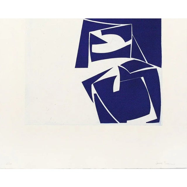 Abstract Joanne Freeman "Covers 3 Ultramarine" Print For Sale - Image 3 of 3