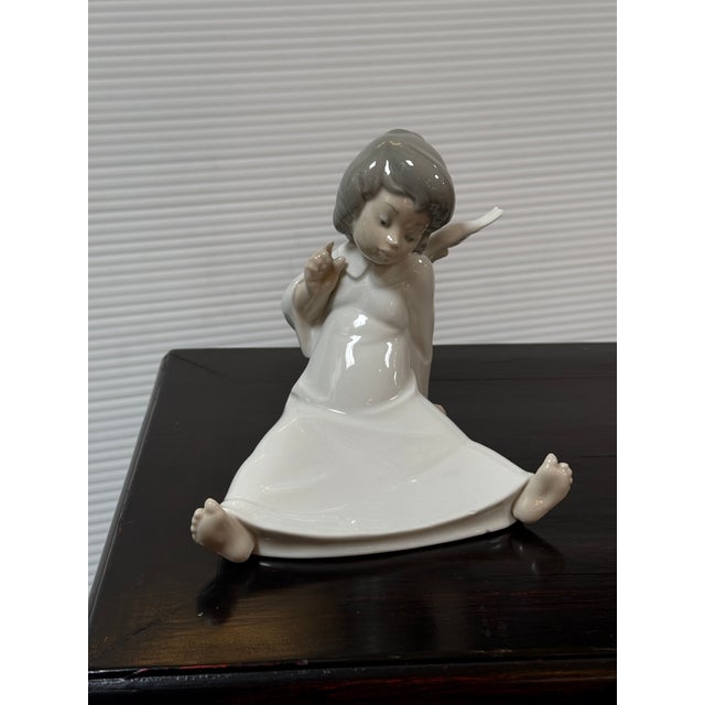 Lladro Salvador Debón for Lladró Angel Wondering Porcelain Figurine, Signed For Sale - Image 4 of 12