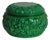 Emerald Green Malachite Glass Trinket Box, 1950s-1960s For Sale