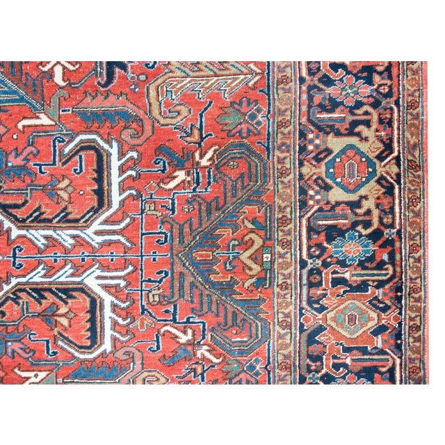 Early 20th Century Persian Heriz Rug For Sale - Image 10 of 15
