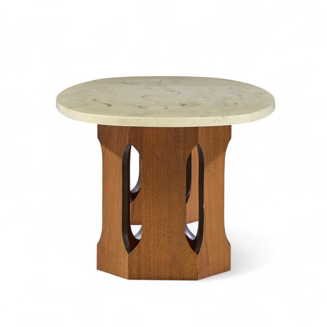 Mid 20th Century Harvey Probber Mid Century Walnut and Stone Coffee Table For Sale - Image 5 of 7