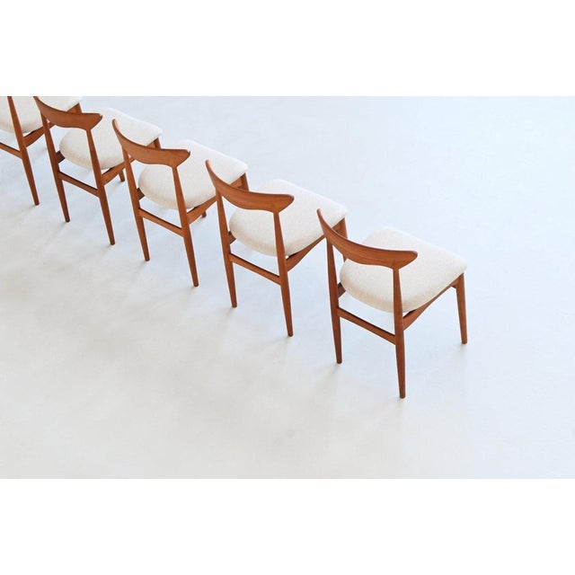 Dining Chairs in Teak attributed to Christian Linneberg, Denmark, 1960s, Set of 6 For Sale - Image 10 of 18