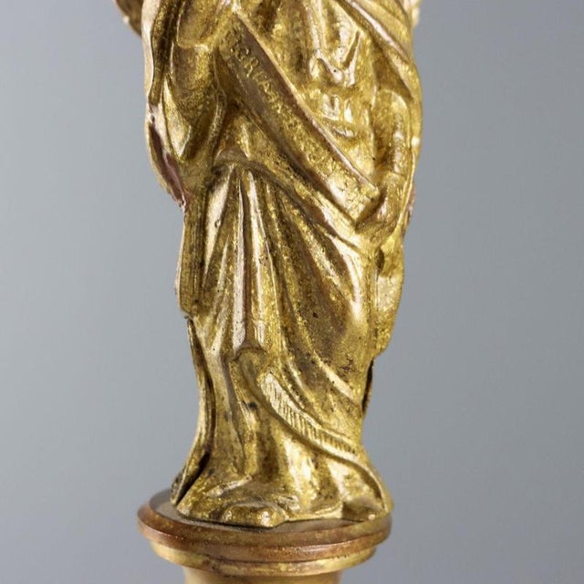 Gilded Bronze Torch Holders, Set of 2 For Sale - Image 6 of 10