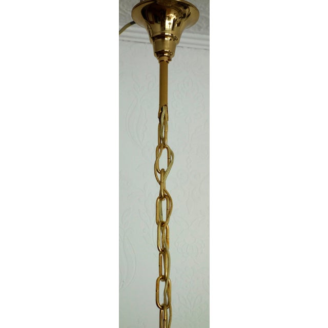Brass and Rainbow Lead Crystal 8-Light Chandelier from Palwa, 1960s For Sale - Image 12 of 12