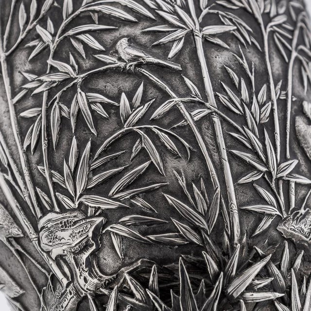 19th Century Chinese Export Silver Goblet from Lee Ching, 1870s For Sale - Image 14 of 18