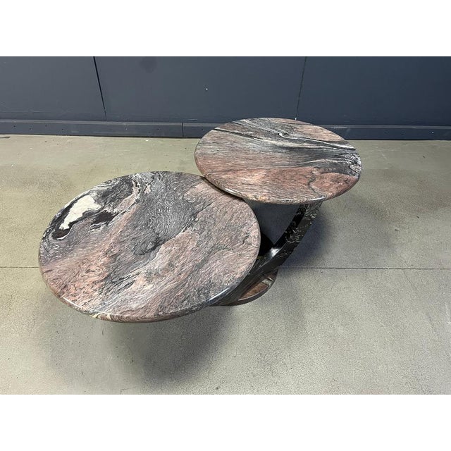 Vintage Marble 2-Tier Coffee Table, 1970s For Sale - Image 6 of 14