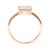 Early 21st Century 10K Rose Gold 1/3 Cttw Invisible Set Princess Cut Diamond Composite Square Shape Ring for Women (H-I color, I1-I2 clarity) - Size 5 For Sale - Image 5 of 7