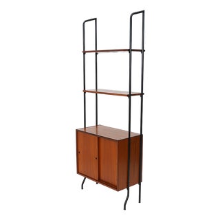 Bookcase with Metal Uprights by Amma Torino, 1960s For Sale