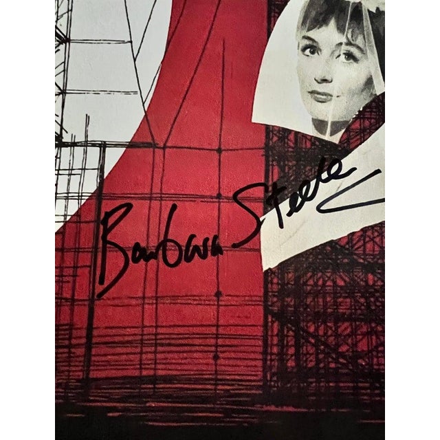 Mid-Century Modern Mid 20th Century Frederico Fellini's 8 1/2 Movie Poster Signed by Barbara Steele For Sale - Image 3 of 11