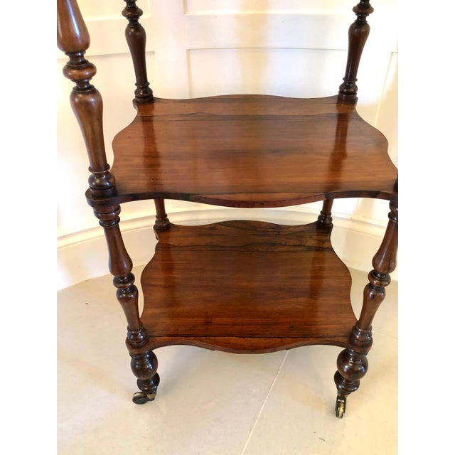 Antique Victorian Freestanding Rosewood Whatnot For Sale - Image 6 of 13