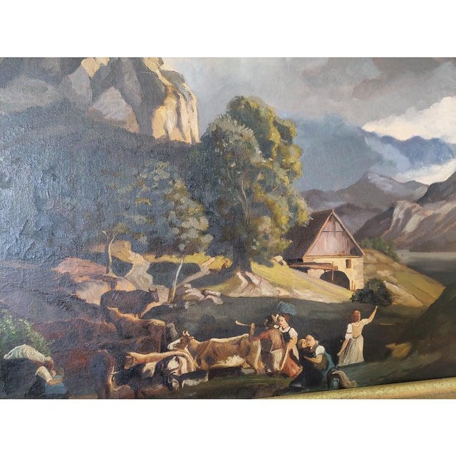 German School Artist, Landscape, 1800s, Oil on Canvas, Framed For Sale - Image 5 of 14