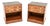 Antique Yew Wood Bedside Tables, 1930, Set of 2 For Sale