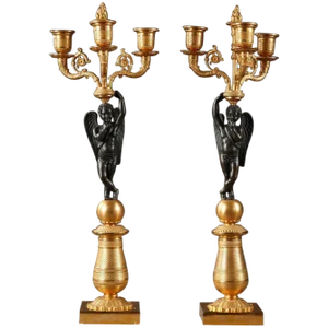 Early 19th Century Empire Candelabras, Set of 2
