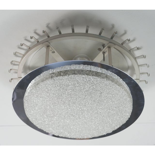 Vintage Ice Glass Ceiling Fixture with 32 Glass Tubes from Doria Leuchten, 1960s For Sale - Image 12 of 14