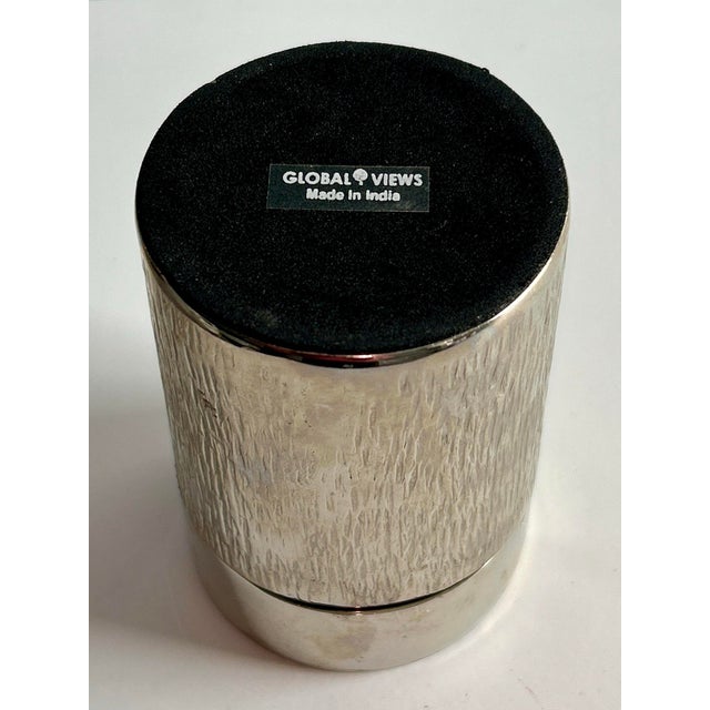 Global Views Crimped Nickel Box For Sale In New York - Image 6 of 8
