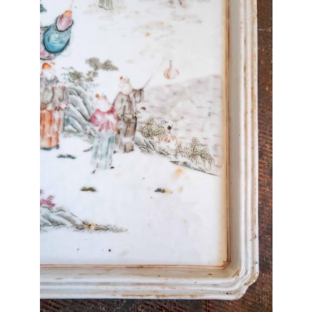 19th Century Chinese Porcelain Tray in Famille Rose Palette, Probably Daoguang Period For Sale - Image 9 of 18