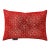 Red Geometric Cut Velvet Lumbar Pillow With Down Insert For Sale