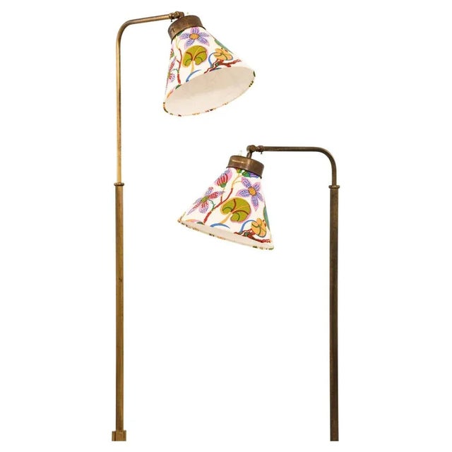Model 1842 Floor Lamps by Josef Frank for Svenskt Tenn, 1950s, Set of 2 For Sale - Image 6 of 6