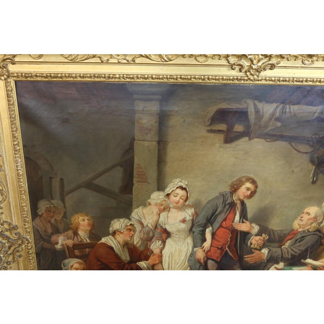 After Jean-Baptiste Greuze, The Village Bride 1800s, Oil on Canvas, Framed For Sale - Image 4 of 14
