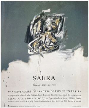 1983 Antonio Saura La Casa De Espana - Paris Exhibition Poster