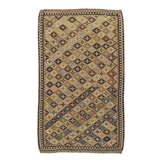 Antique Circa 1900 Qashgai Kilim Flatweave Wool Rug 5ft 11in X 10ft 2in For Sale